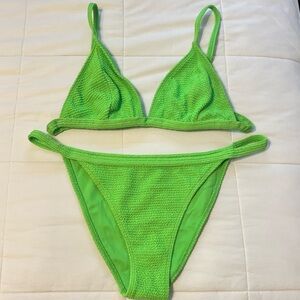 PacSun Neon Green Textured Bikini